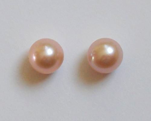 FRESH WATER PEARL EAR RINGS EARRINGS ONE PAIR IN 3 COLORS UNFINISHED 6.0 – 6.5MM