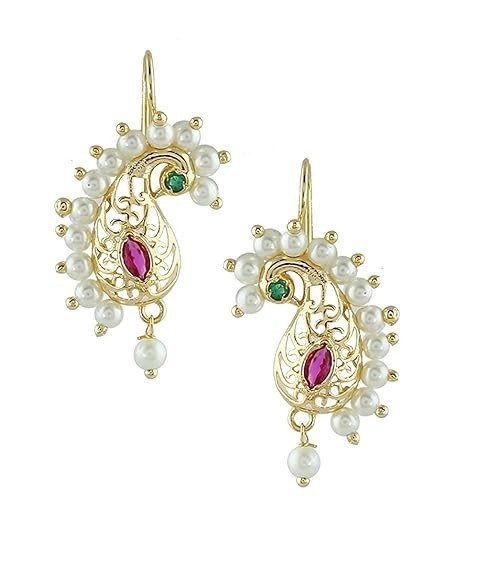 Pink Gold Plated Base Metal Earring for Women 2 PCS