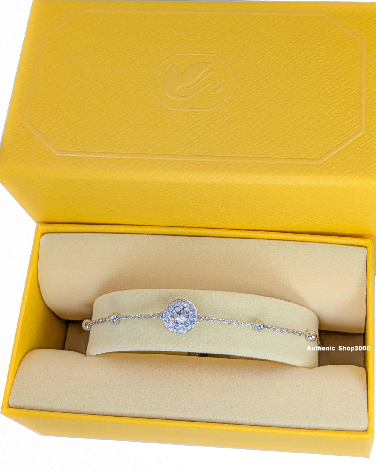 NEW 100% Authentic SWAROVSKI Rhodium White Sparkle Una Angelic bracelet 5733196