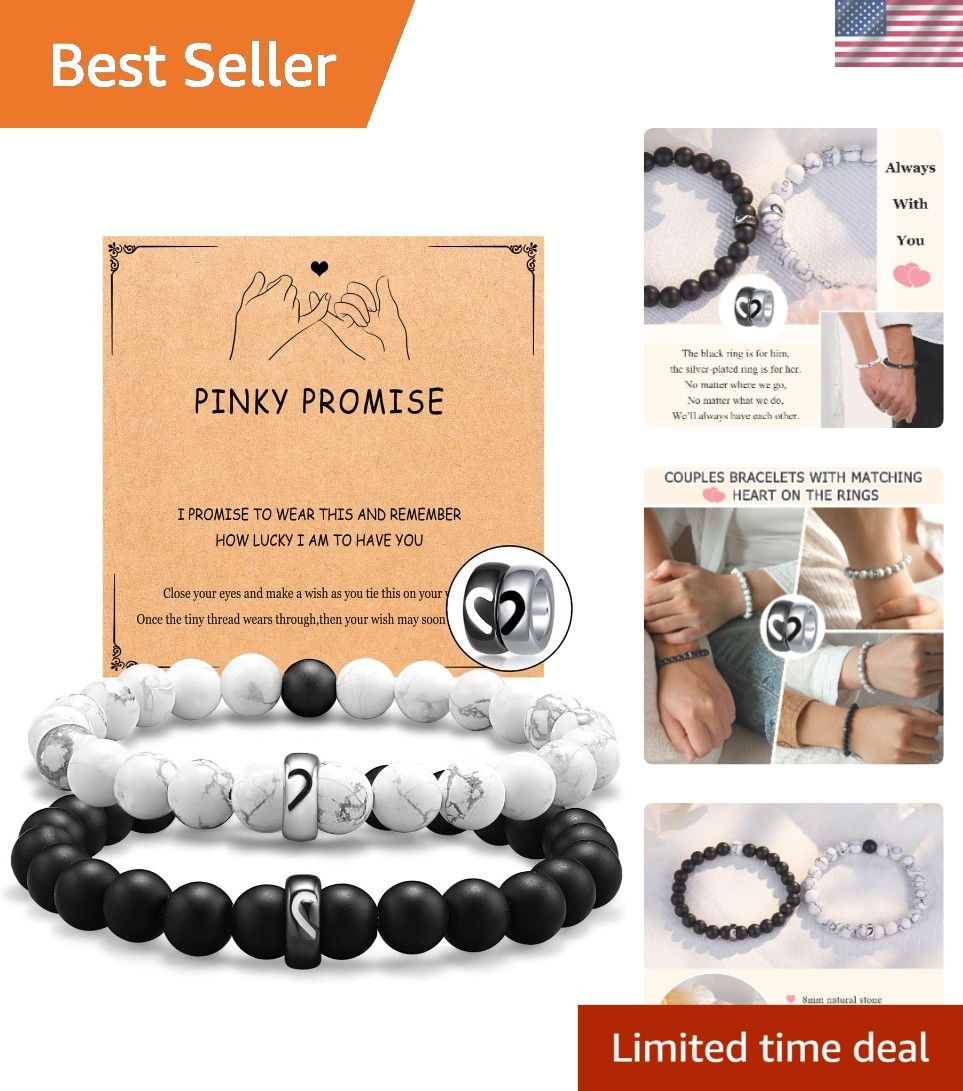 Pinky Promise Couples Bracelets with Heart Design – Gifts for Any Occasion