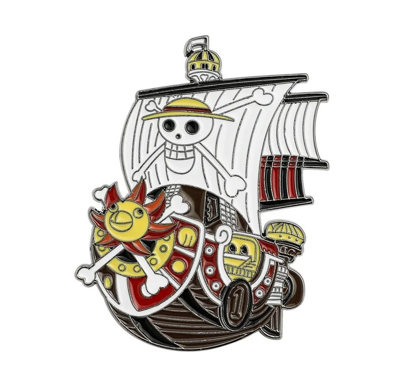 1pcs One Piece Pirate Ship Enamel Brooch – Anime Lapel Pin for Bags & Clothes
