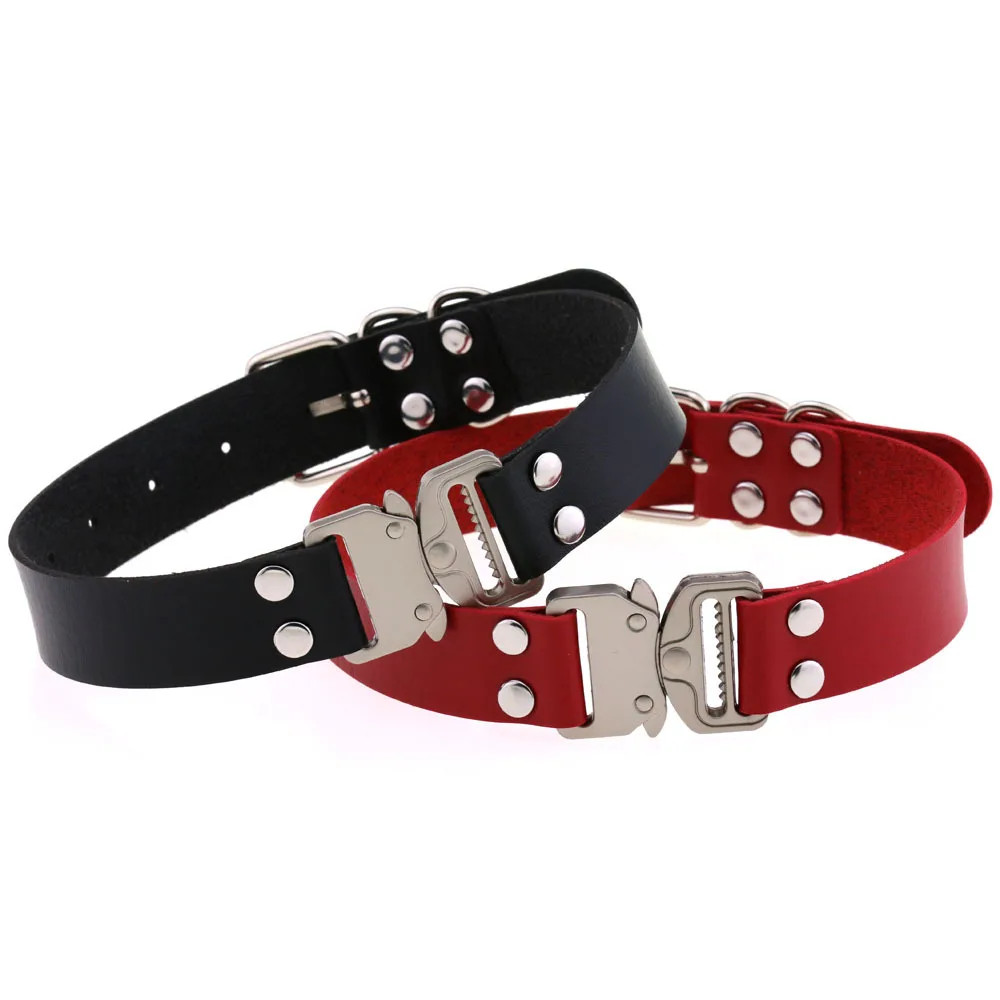Harajuku Choker PU Leather Gothic Necklace Anime Cosplay Jewelry Gift