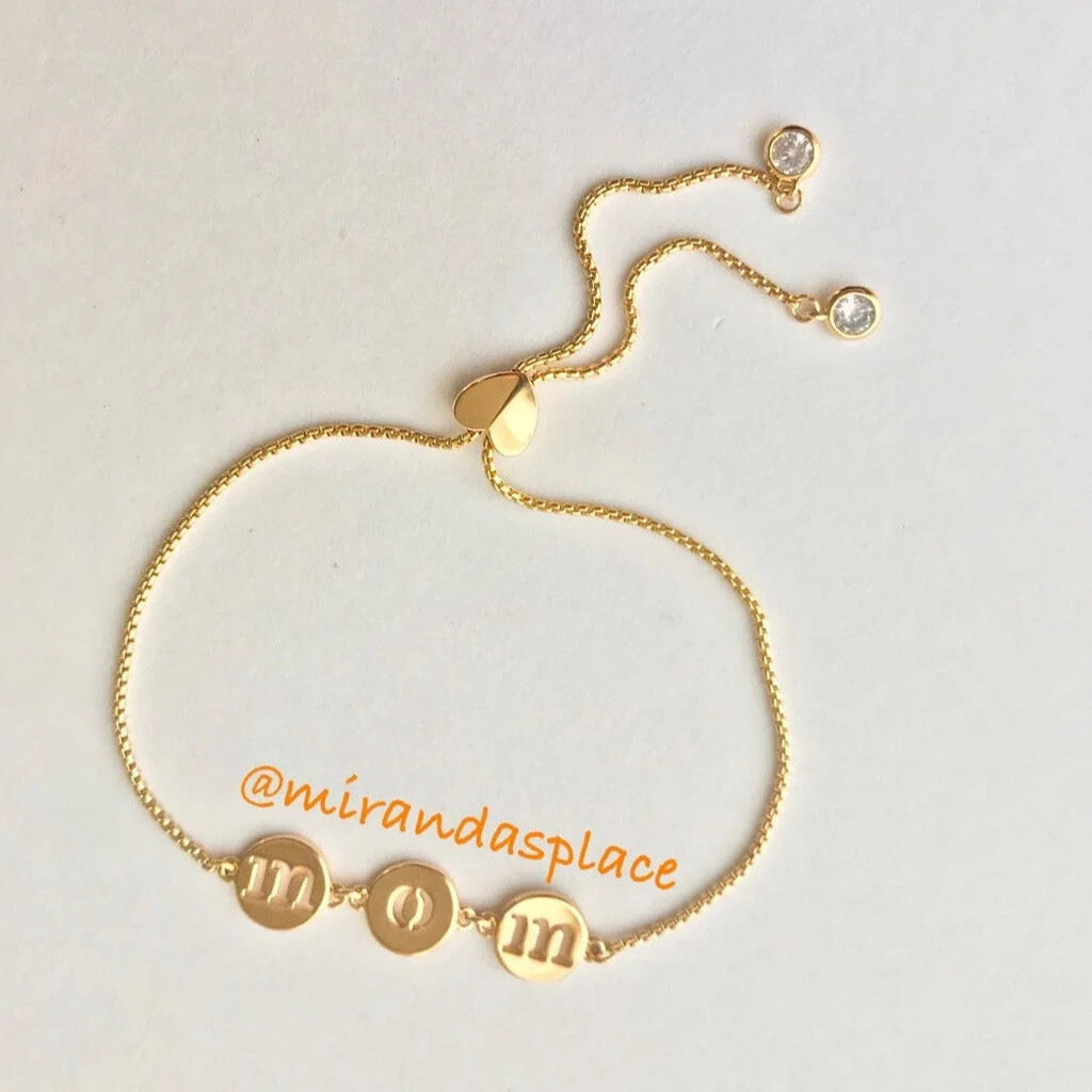 NEW Kate Spade 12K gold-plated metal MOM Slider Bracelet Mother’s Day