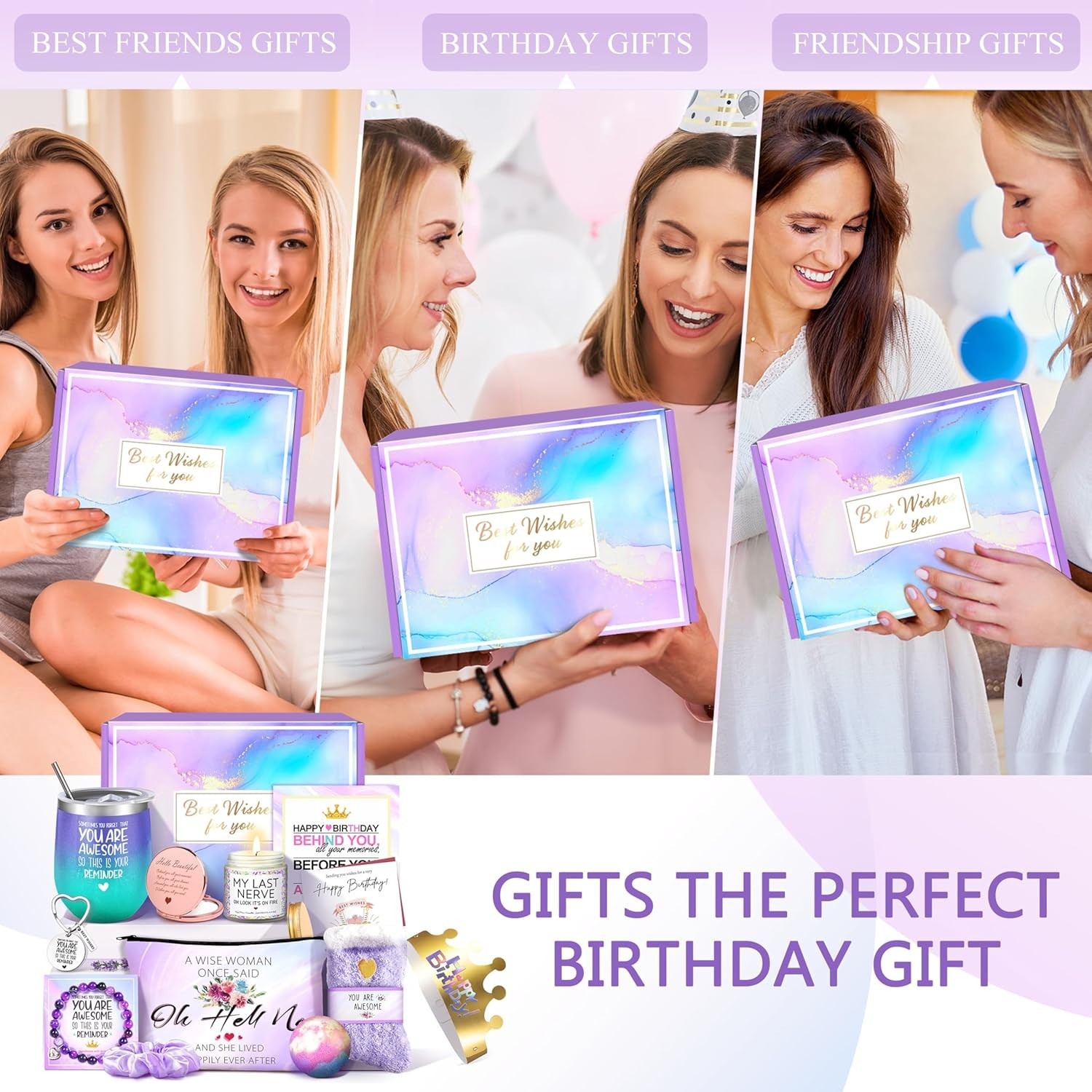 Elegant 14-Piece Birthday Gift Set for Women – Unique Tumbler & Accessories