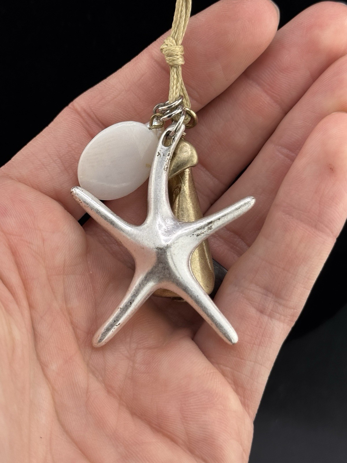 J. Jill~**2 TONE BEACH GEMS PENDANT NECKLACE** See Pics