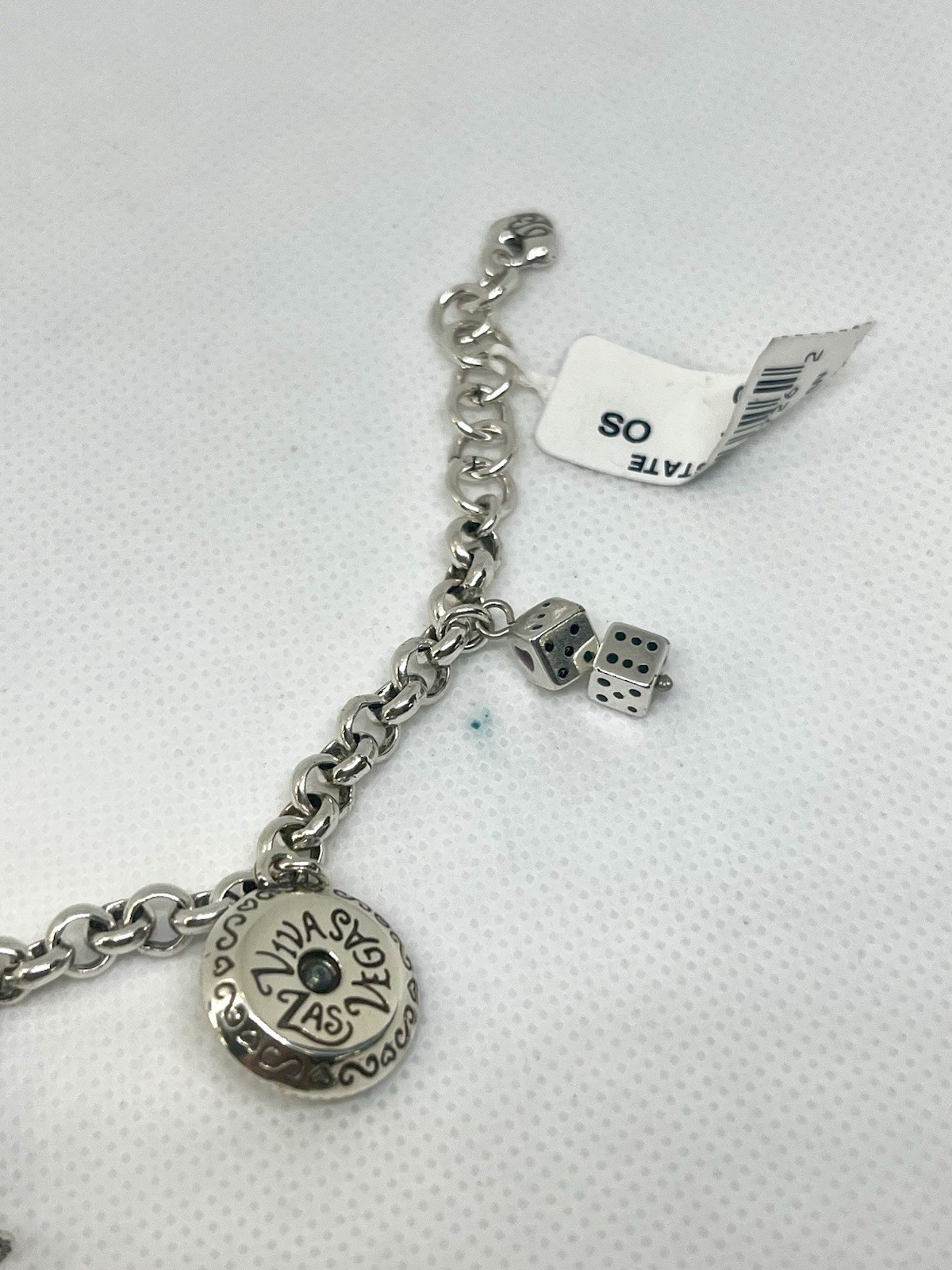 Brighton Nevada State Charm Bracelet NWT 8.5” Casino Dice Roulette