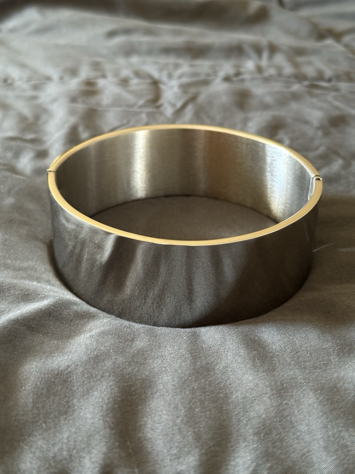 Steel Collar Choker Slave Polished Solid 4cm 40mm Locking Round Metal Necklace