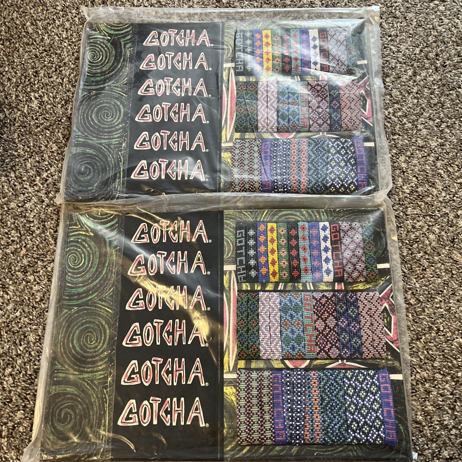 Gotcha Bracelet Adult Vtg 90s Surf Skate Braided Wrap Multi Color