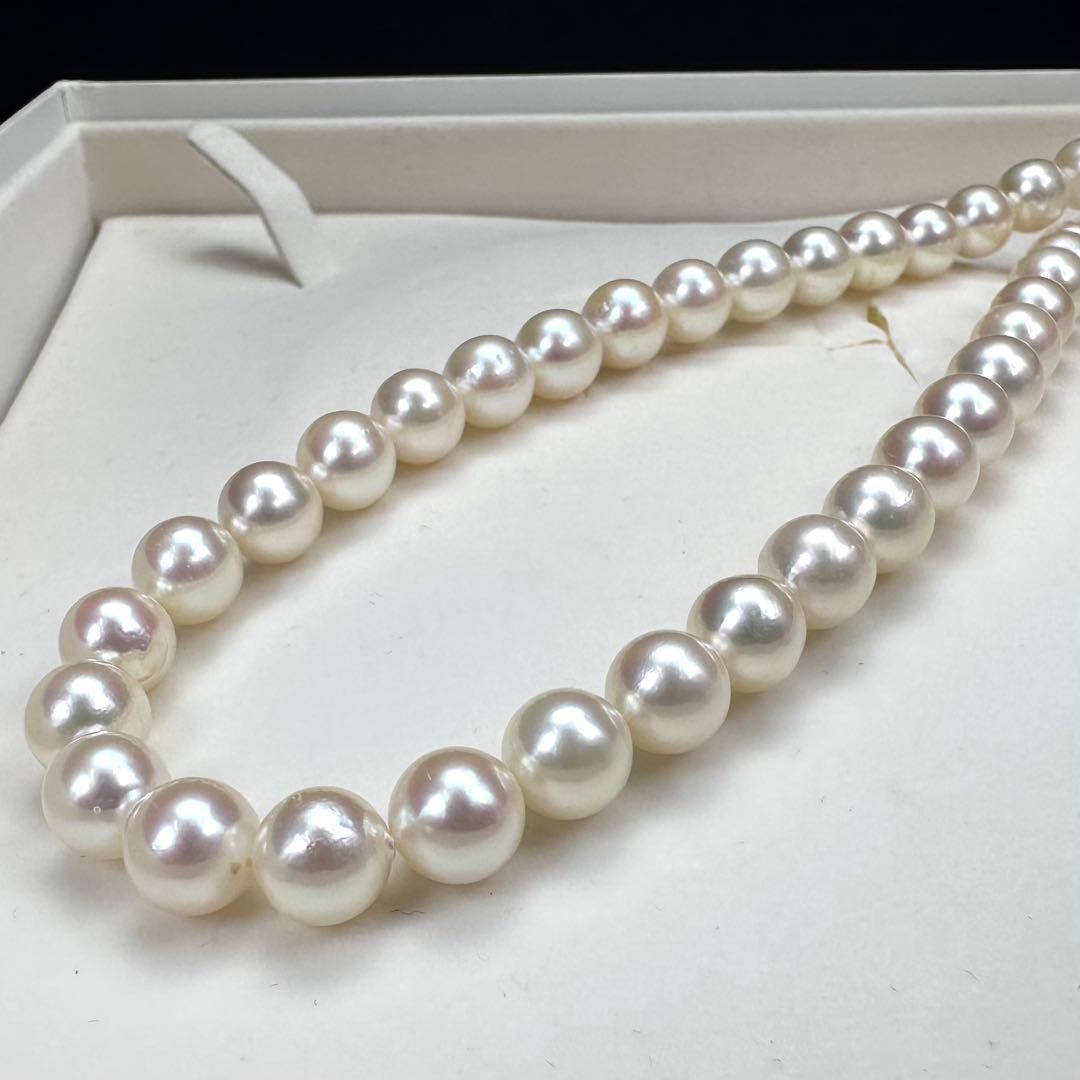 Approx 7.5-8.0mm Akoya Genuine Pearl Necklace 42cm 36g From Japan