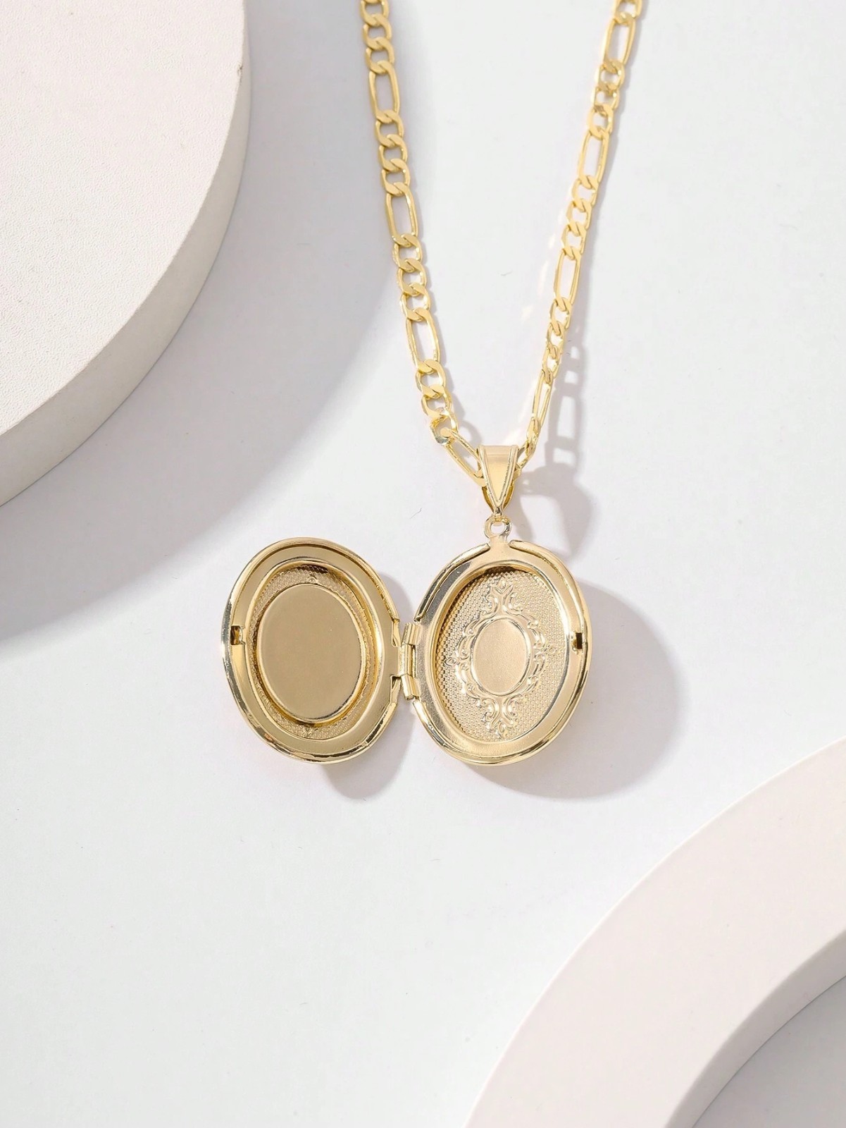 Our Lady of Guadalupe Virgin Mary Locket Necklace Gold Plated Stainless Steel