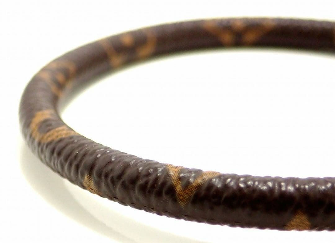 Louis Vuitton Monogram Lock It Bracelet Brown 1x Used 19.5cm YK622