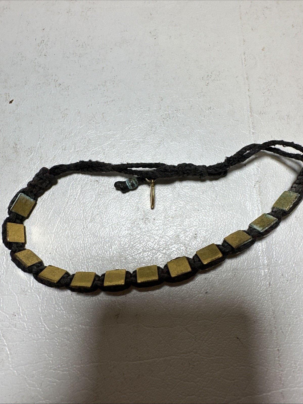Valentino Garavani Two Braided Rockstud Bracelets Black &Gold