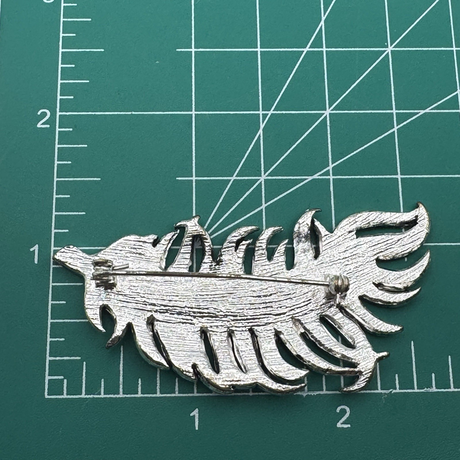 Marcasite Bird Feather Wispy Plume Brooch Pin – Some Wear On Pin Bar