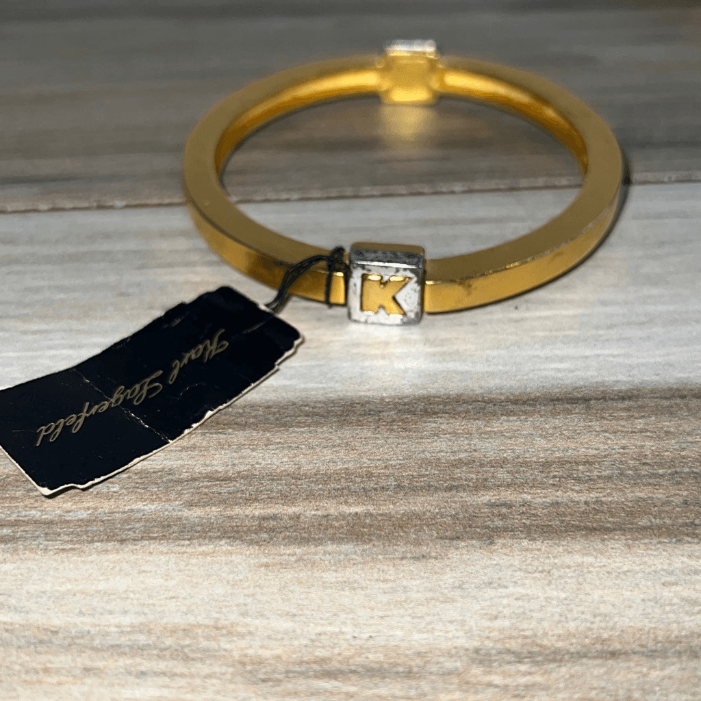 Vintage Karl Lagerfeld Gold And Silver Bangle NWT Rare Find