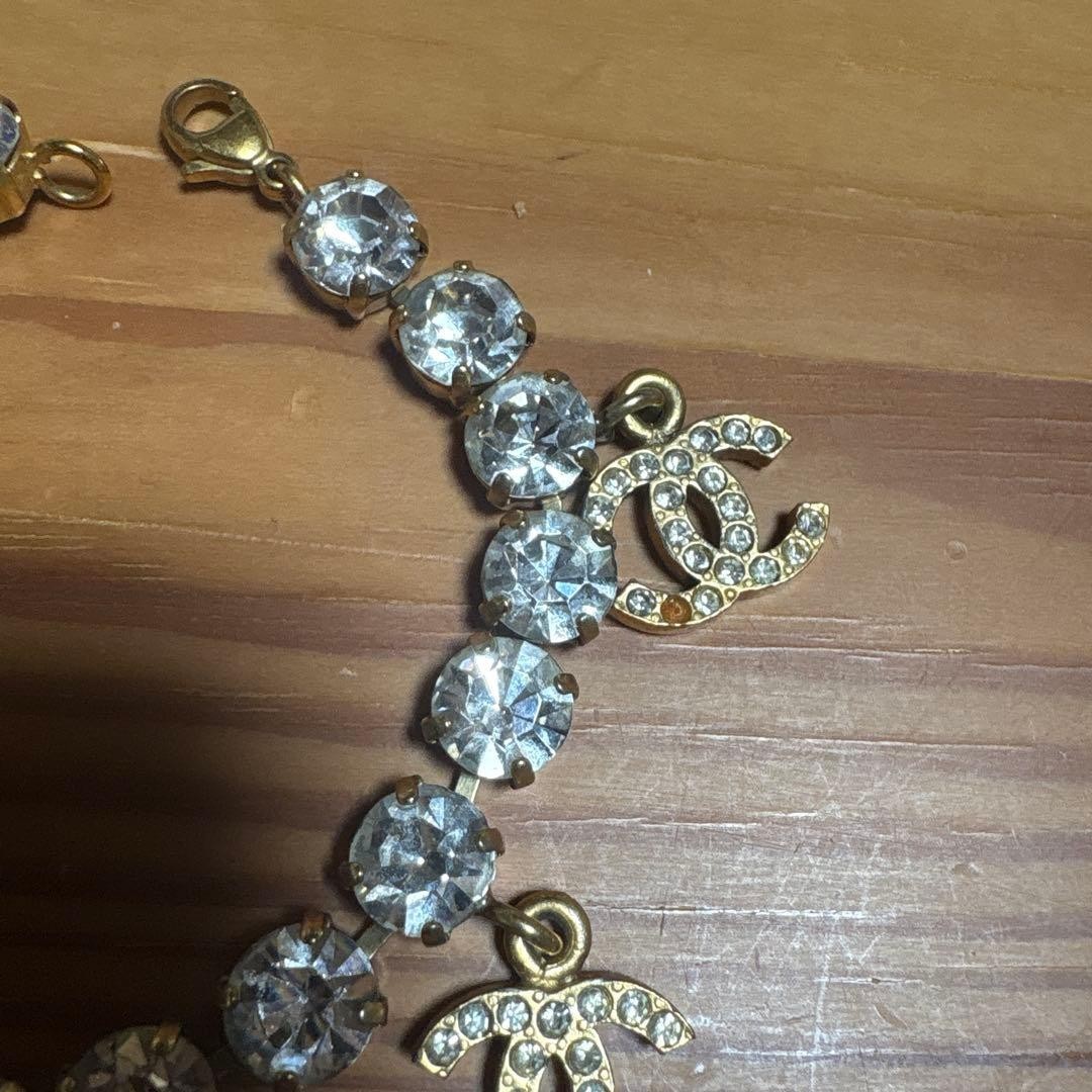 CHANEL 96P Vintage Coco Logo Bracelet Rare