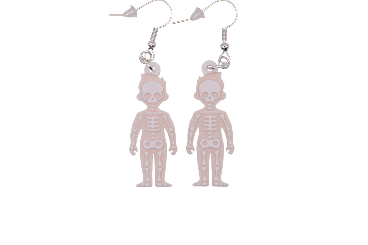 Medical Body Earrings – 3D Printed Anatomical Figure