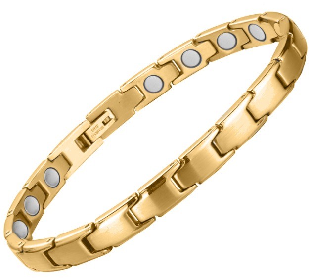 Thin Gold Magnetic Anklet Bracelet Balance Renew Energy Power Calm Love Calm Joy