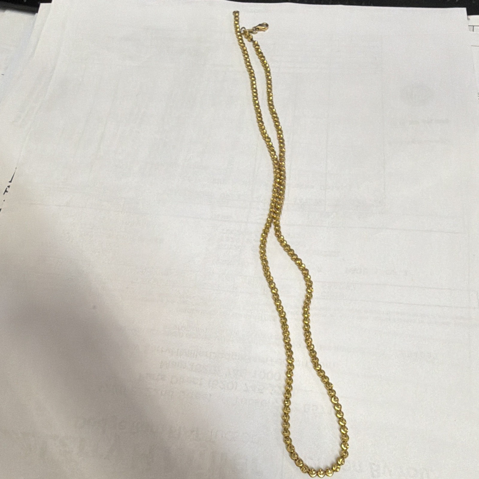 Jacoje 14k gold 3mm moon cut chain 12grams 20 inches