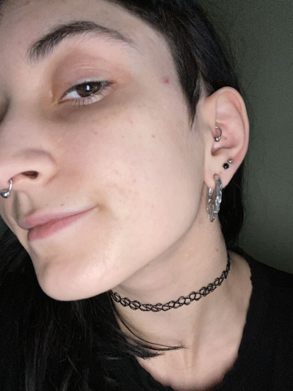 1 Pc Stainless Steel Hoop Earring Punk Large Gauge Earring Nose Piercing Jewelry
