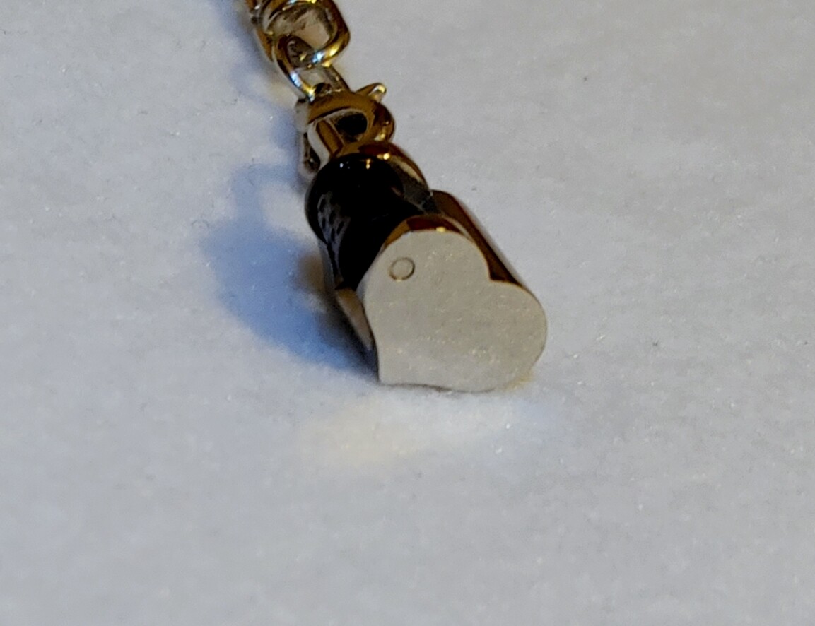 Key chain (STAINLESS STEEL) Faux Padlock (Heart Shape) as seen in pictures – 3″