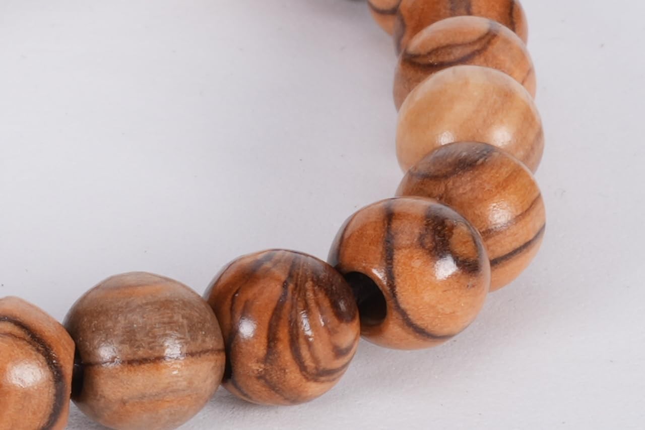 Allah Medallion Necklace Olive Wood Islamic Arabic Jewelry From Jerusalem Round