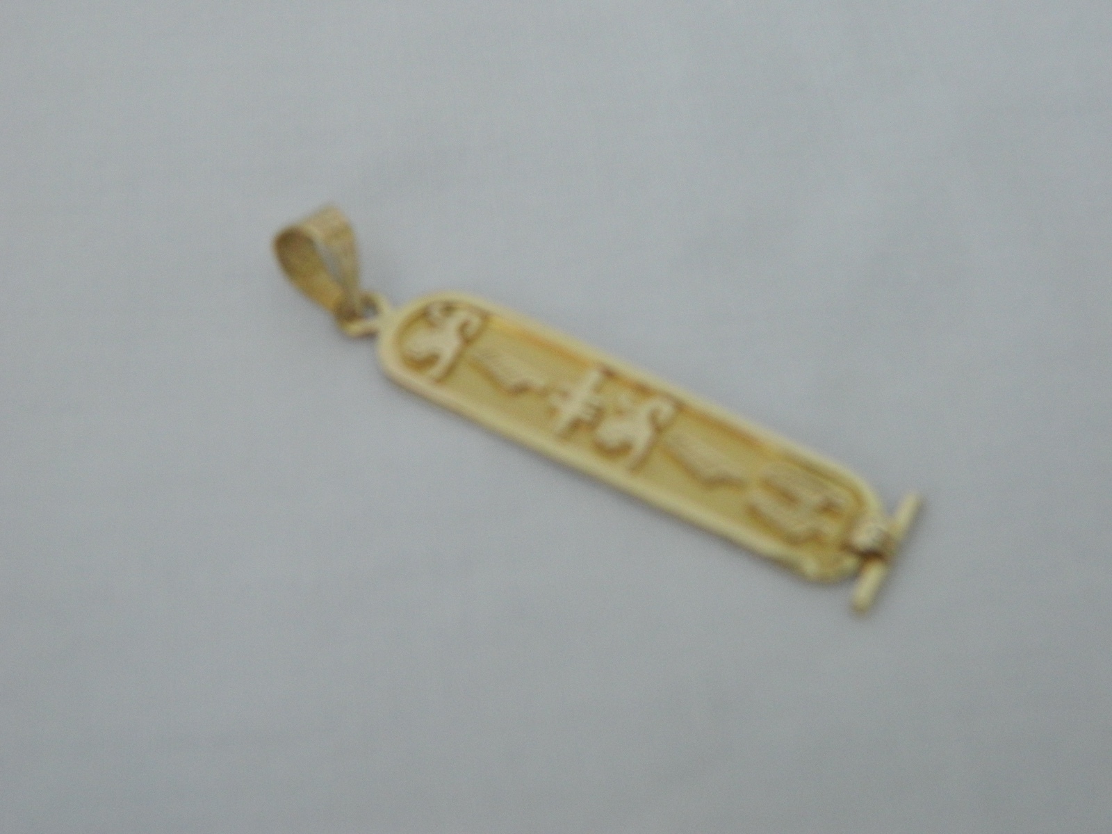 Egyptian Personalized 18K Gold Cartouche Hieroglyphic Made to Order 5-6 Letters