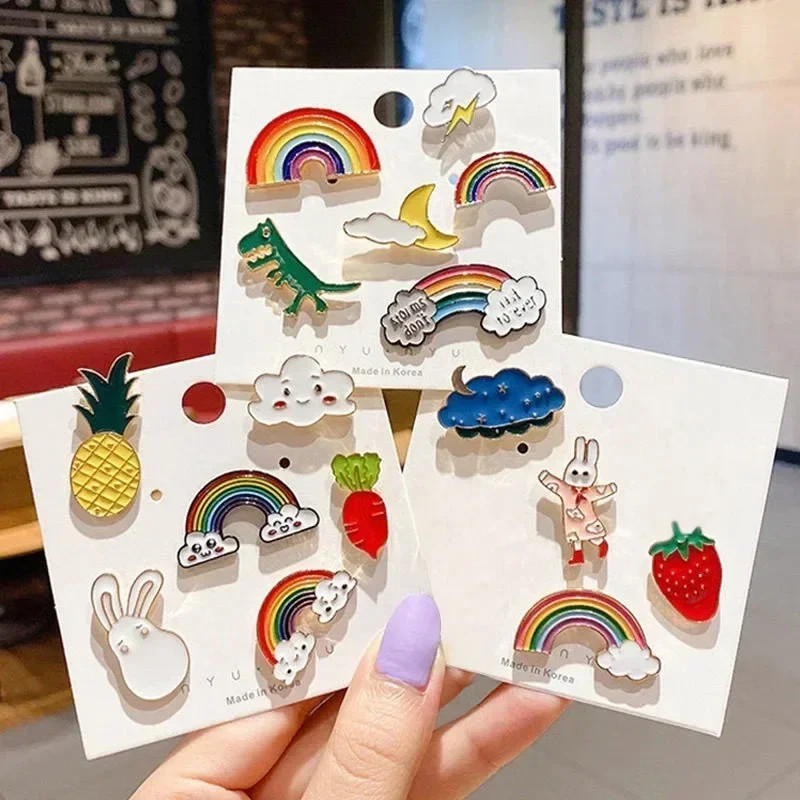 10-100Pcs Enamel Badges Pins Brooches Cute Cartoon Brooches for Child and Women