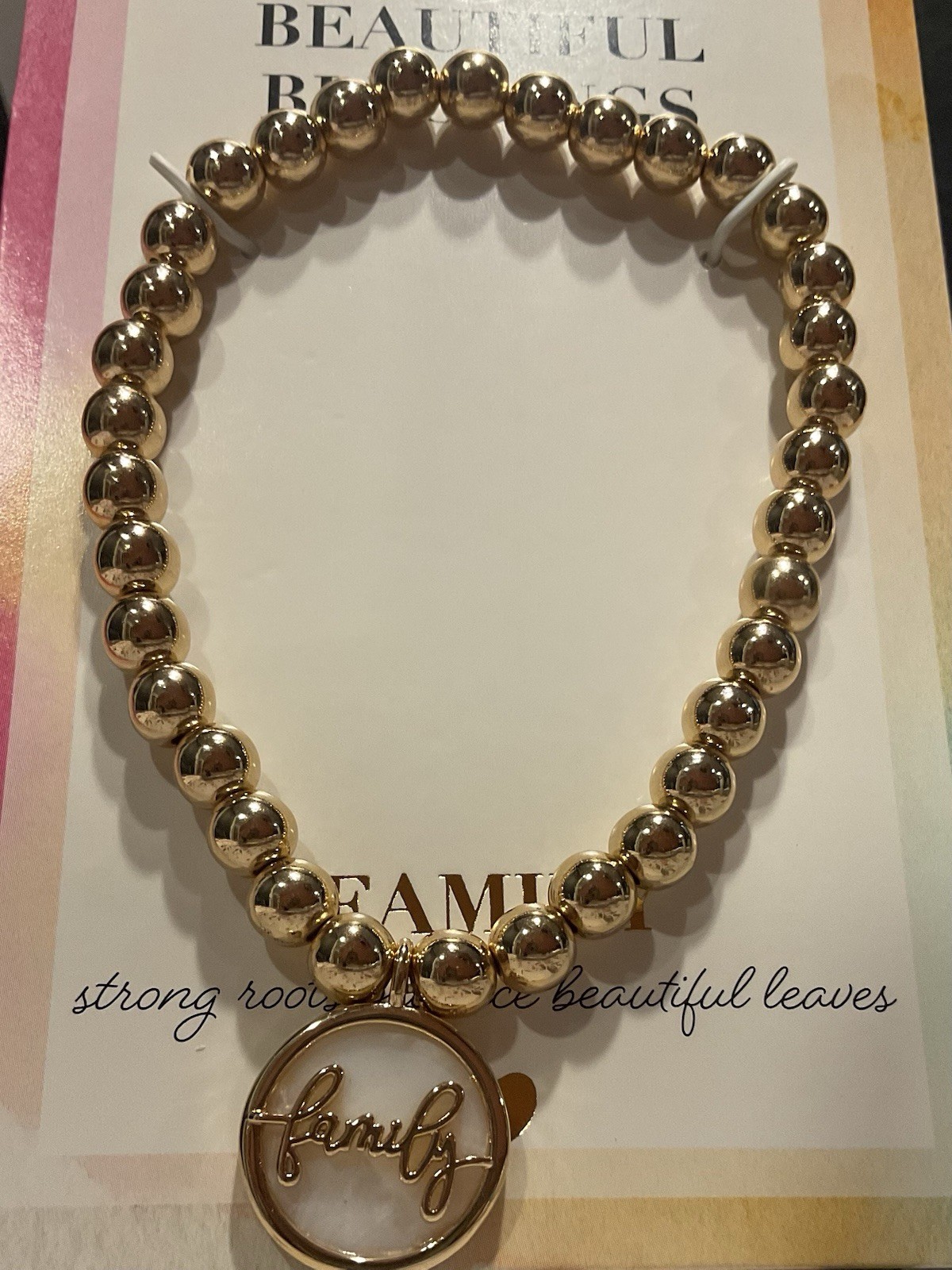 Beautiful Blessings Family Gold Tone Bracelet #1055