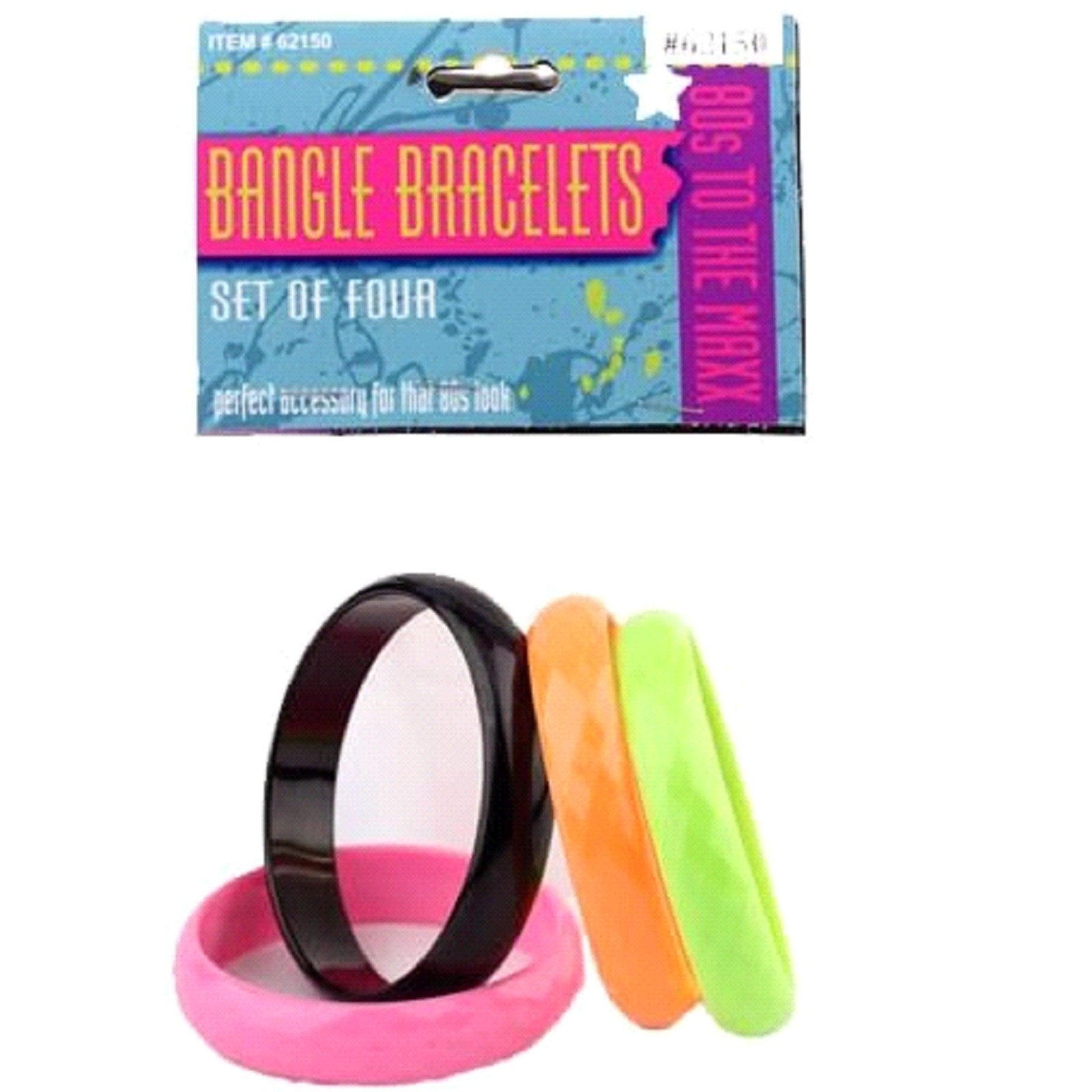 Forum Standard Set of 4 80’s Bangle Bracelets Multicolored NEW