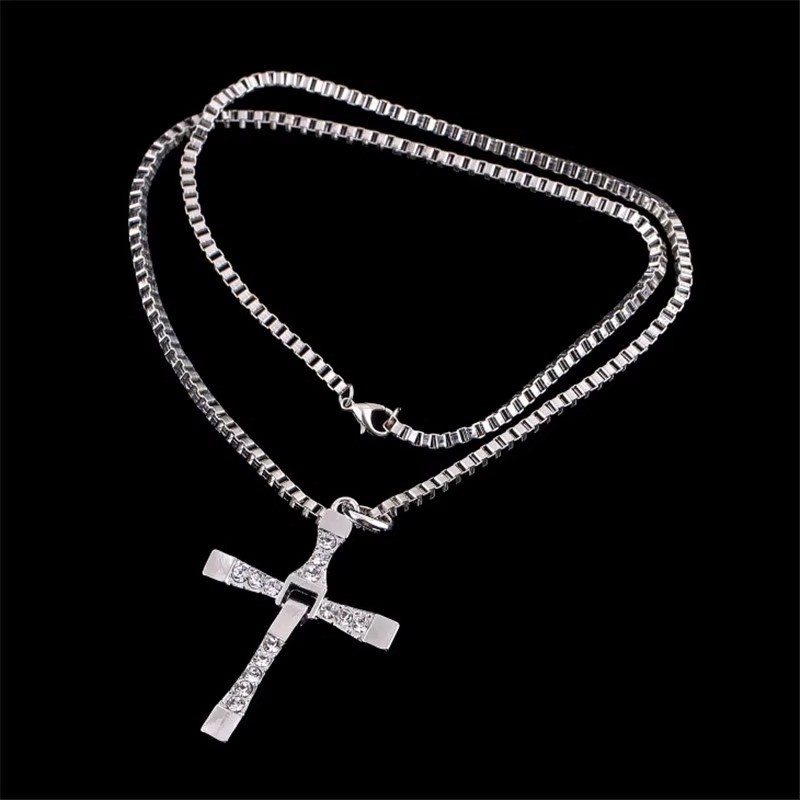 Dominic Toretto Fast and Furious Cross Pendant Necklace Vin Diesel Necklace Men*