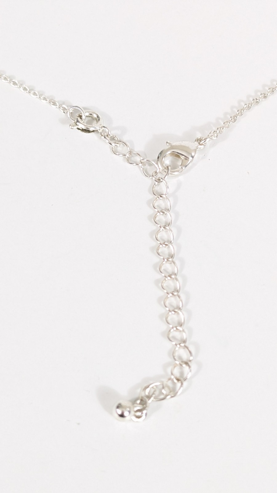 Celtic Knot Clover With Green Rhinestone Silver Toned Pendant Necklace