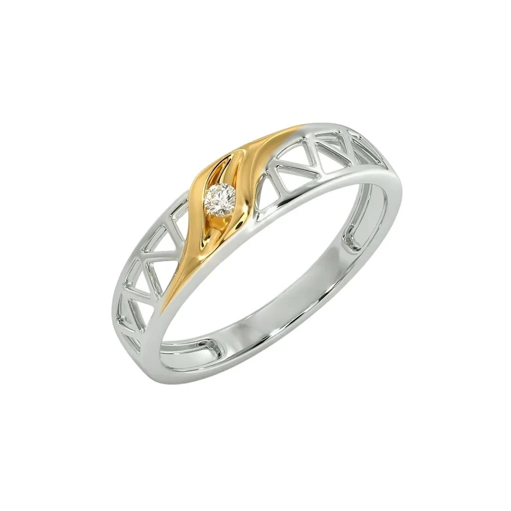 Gold Plated 925 Sterling Silver Women’s ring Moissanite Gemstone ring
