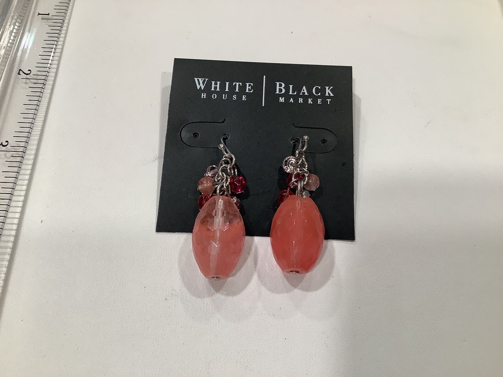 White House Black Market Silver dangle earrings NWTS