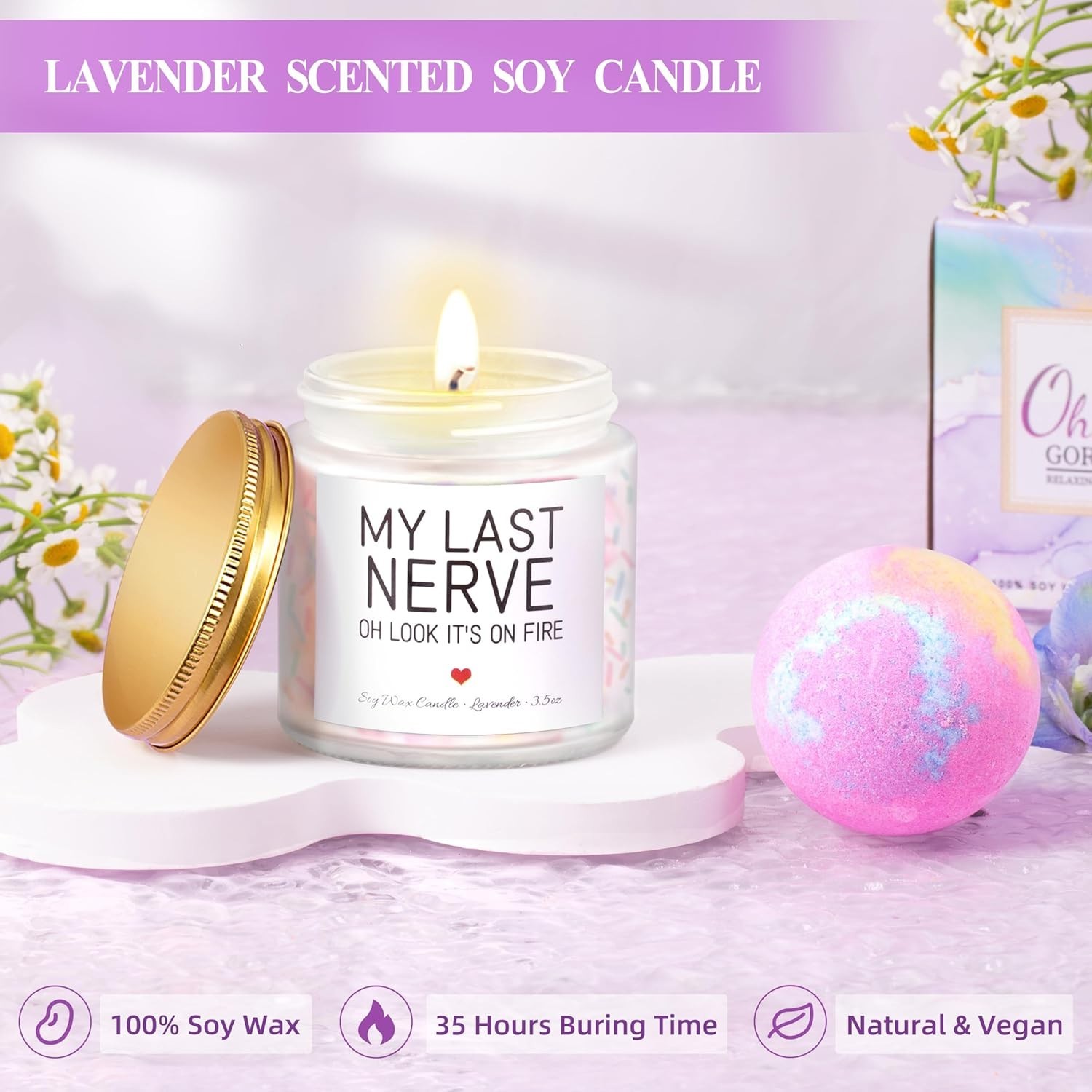 Special Birthday Gifts for Women Includes Tumbler Candle and Cosmetic Bag