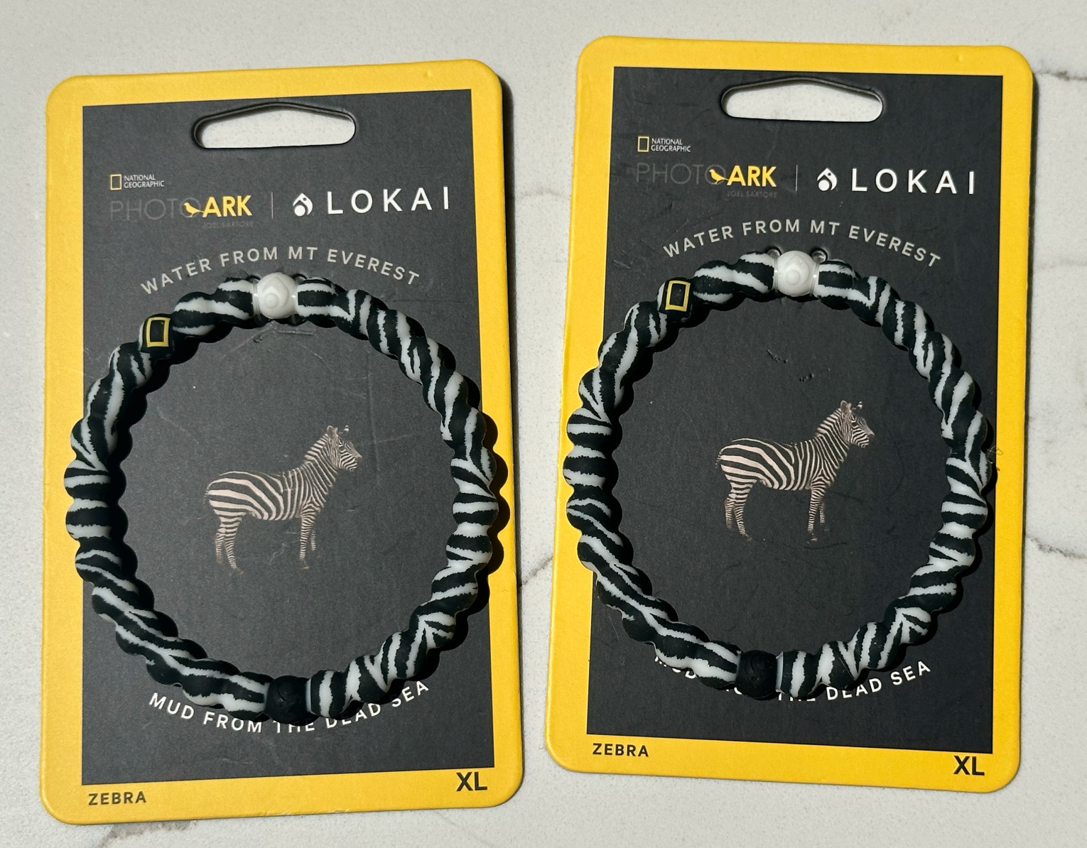 LOKAI: Zebra Bracelet Water from Mt Everest & Mud From The Dead Sea
