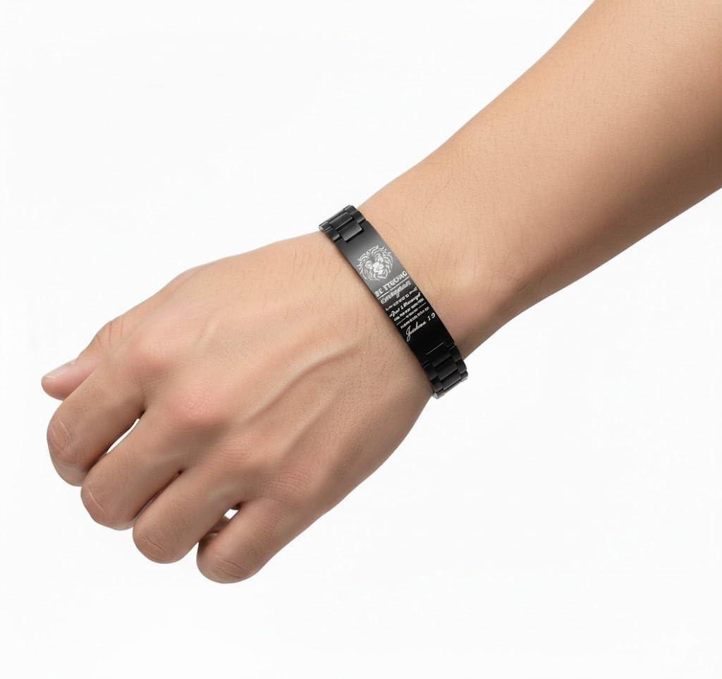 Inspirational Bible Verse Bracelets for Men – Adjustable Christian Wristbands, G
