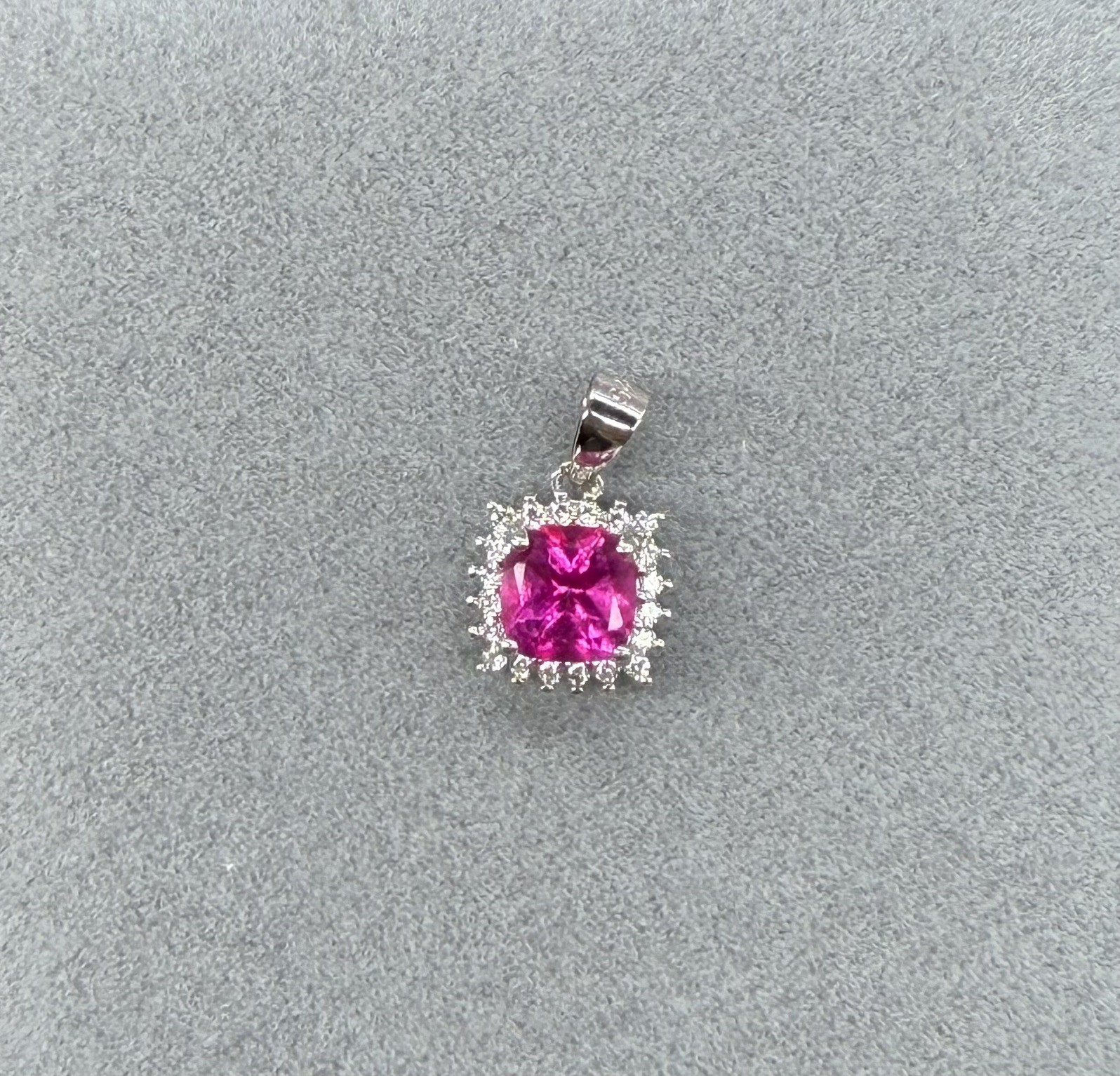 Set! – 1.15CT Natural Pink Topaz Ring 8 Pendant Necklace & Earrings 925 Sterling