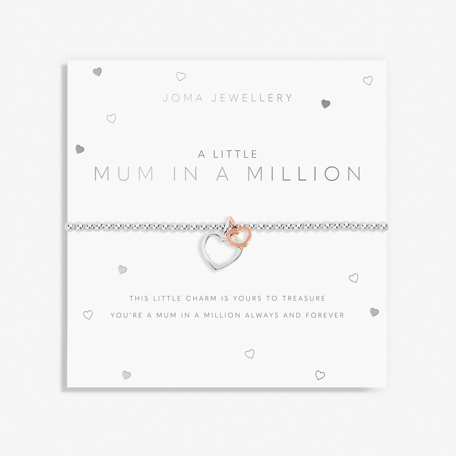 Joma Silver Plated Beaded Bracelet A Little MUM IN A MILLION + GIFT BAG 6061