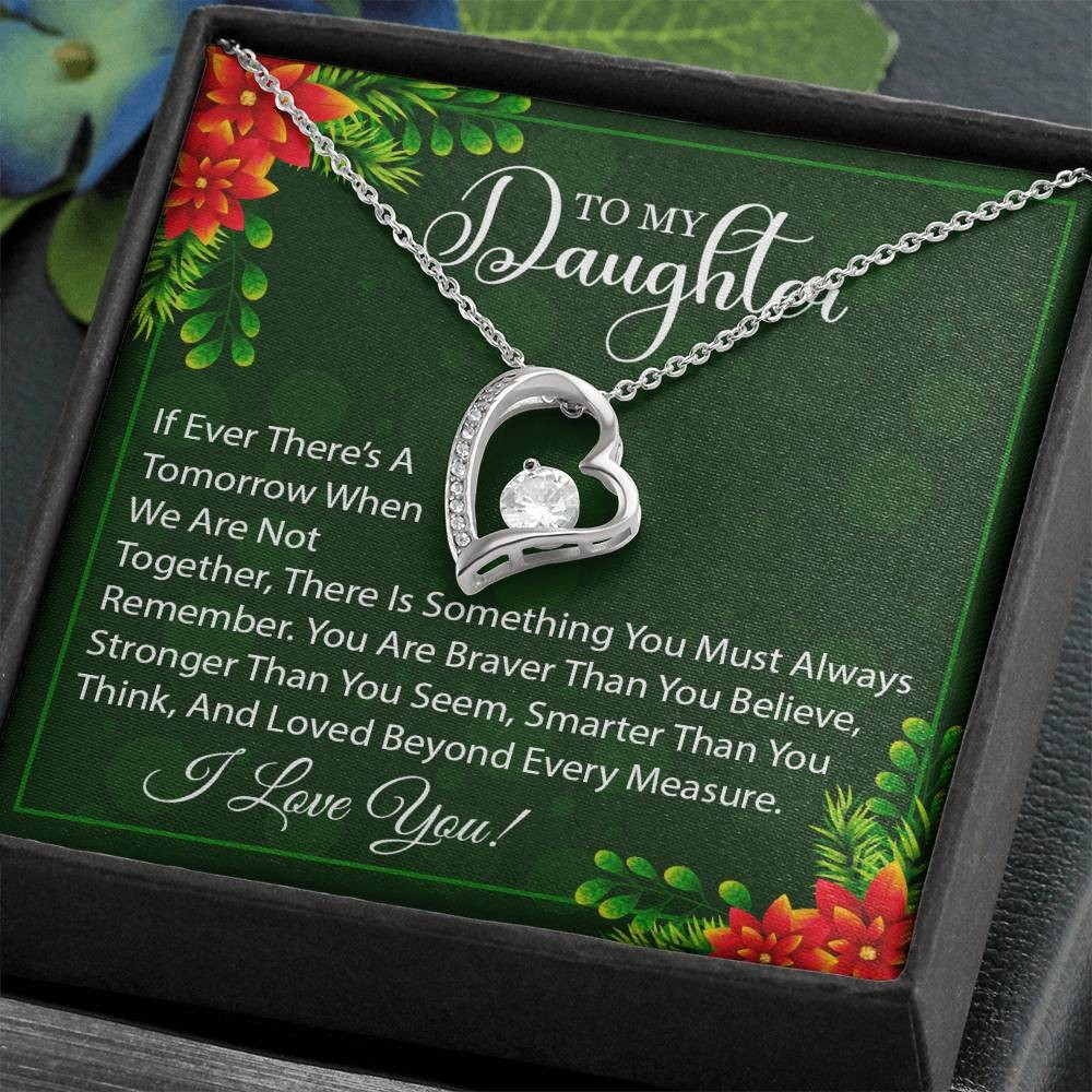 To My Daughter Necklace Father to Daughter Birthday Graduation Gift from Dad Mom