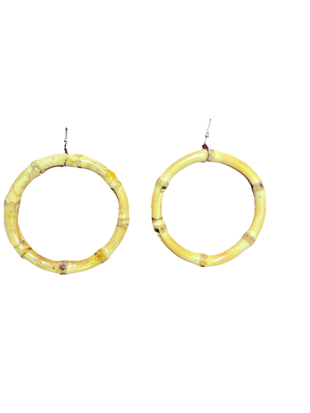 Circular 2 1/4“ X 2 1/4“ Bamboo Dangle Drop Earrings