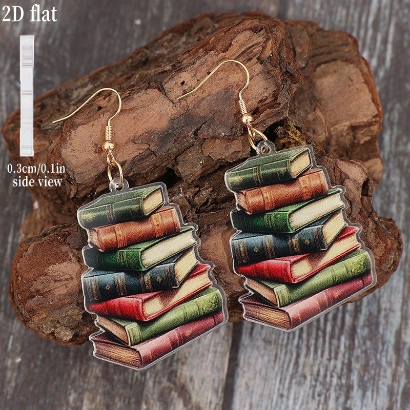 1 Pair of Retro-style Back-to-school,graduation Season Acrylic Creative Earrings