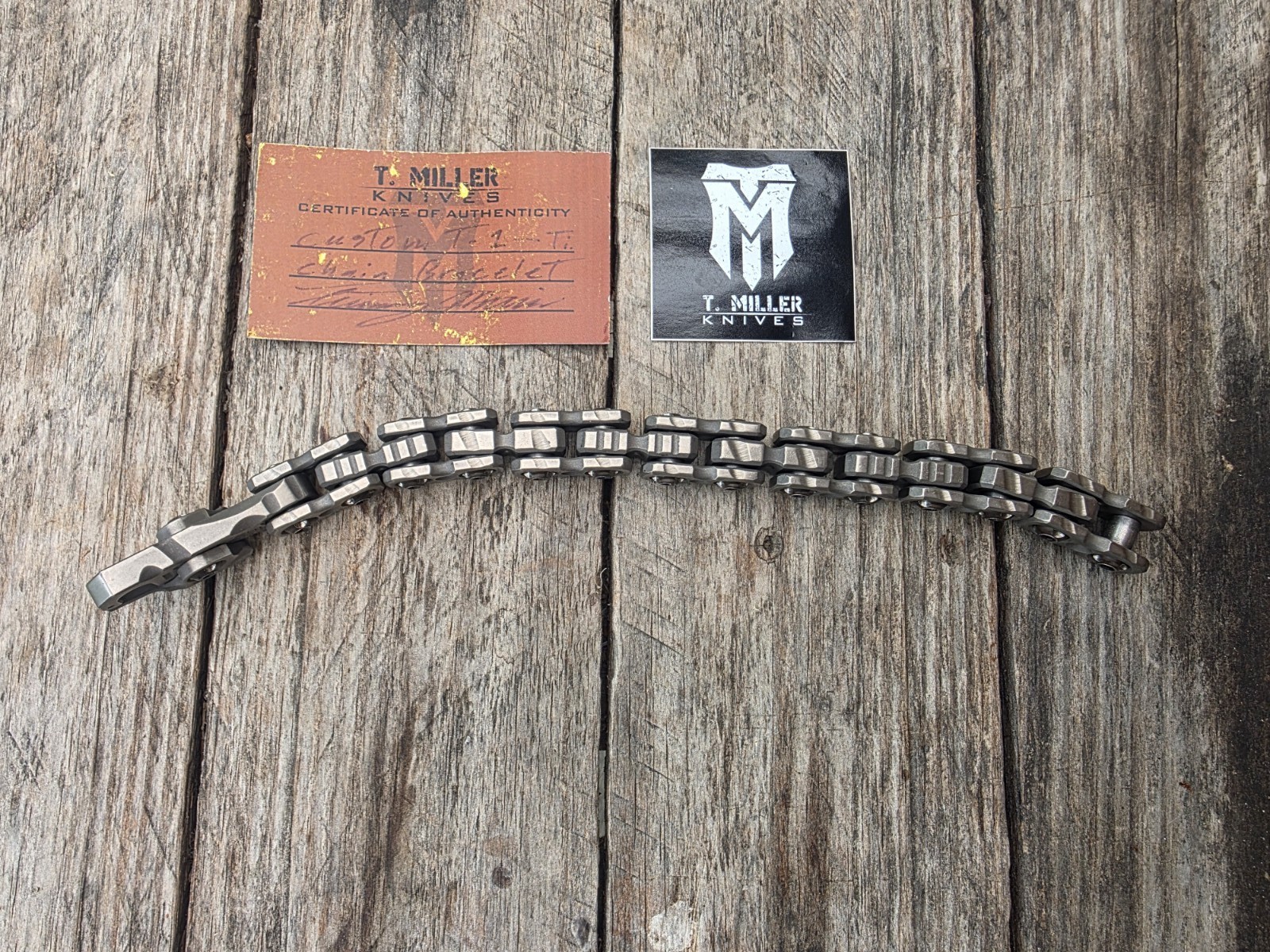 TMillerKnives Edc Titanium T1 Chain Bracelet G2U