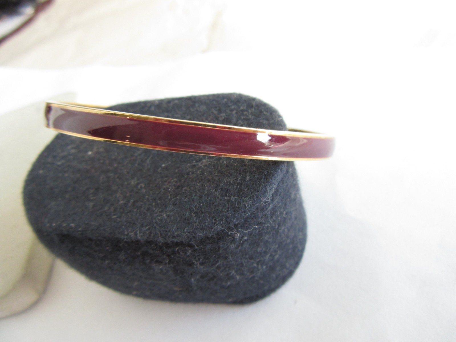 J. Crew dark brown enameled gold tone bangle bracelet