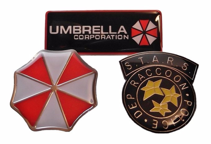 Resident Evil (Set of 3) Umbrella, Raccoon,Logo PIN SET