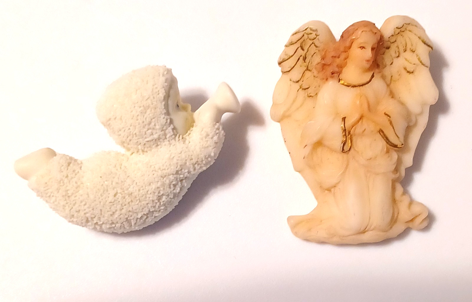 One Snowbabies Dept 56 Pin One Angel Roman Inc Saraphim Pin Lot of Two Broochs