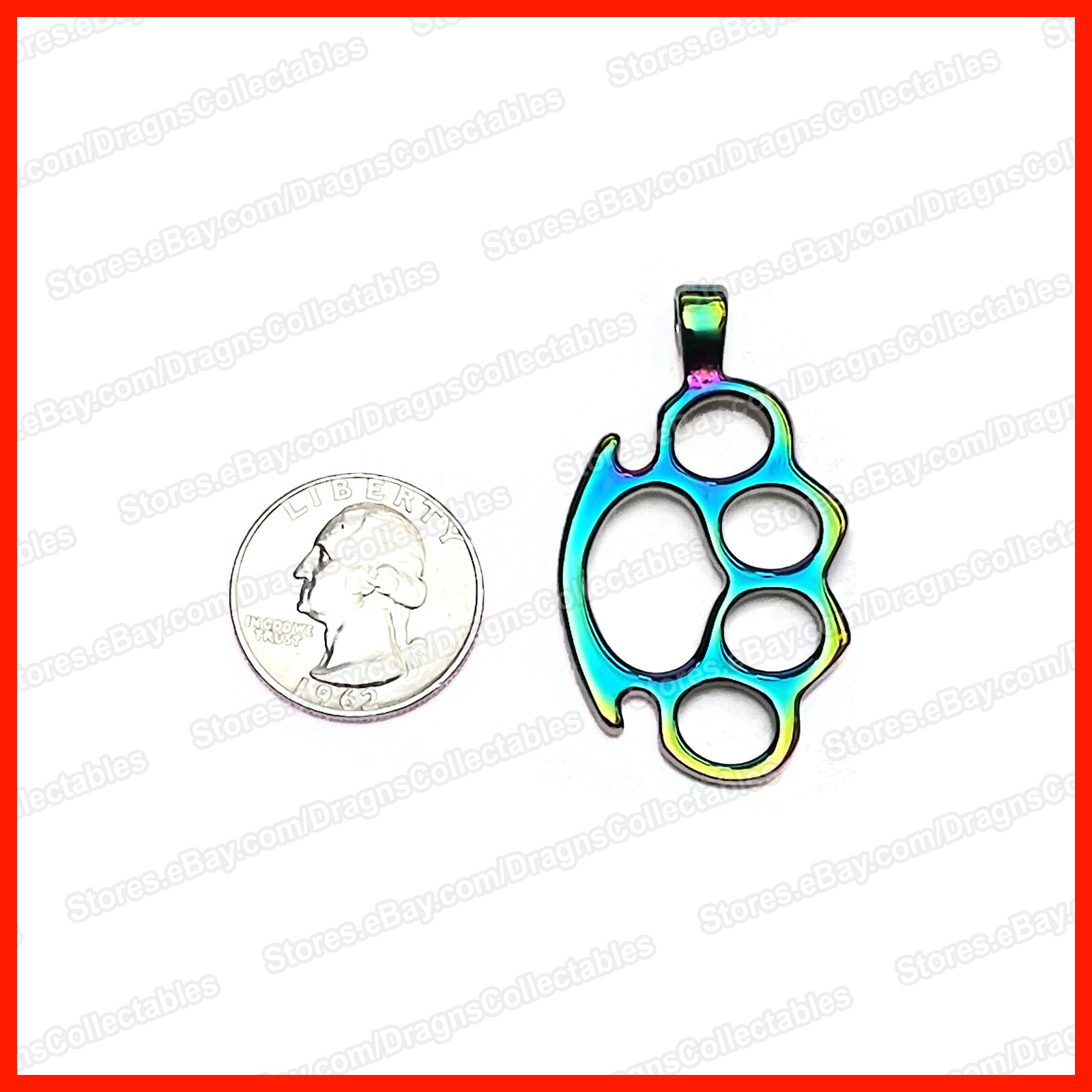 Metal stainless steel necklace brass knuckle dusters work hardened Multi color
