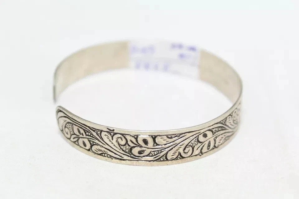 Sterling Silver 925 jewelry Cuff Unisex Bracelet 15.8 Grams For Women