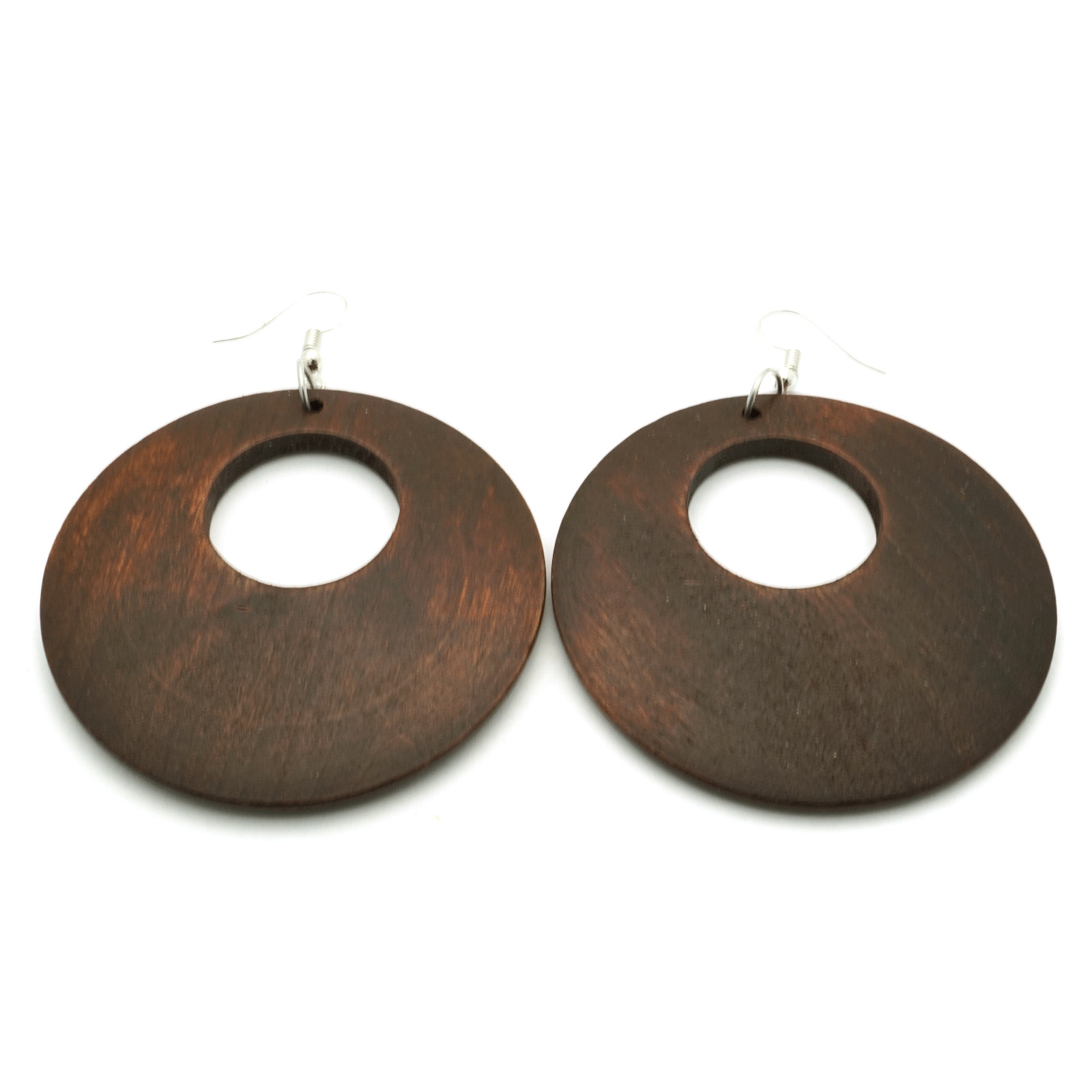 TB Heritage Boho Wood Light Weight Fashion Jewelry Women Round Dangle Earrings
