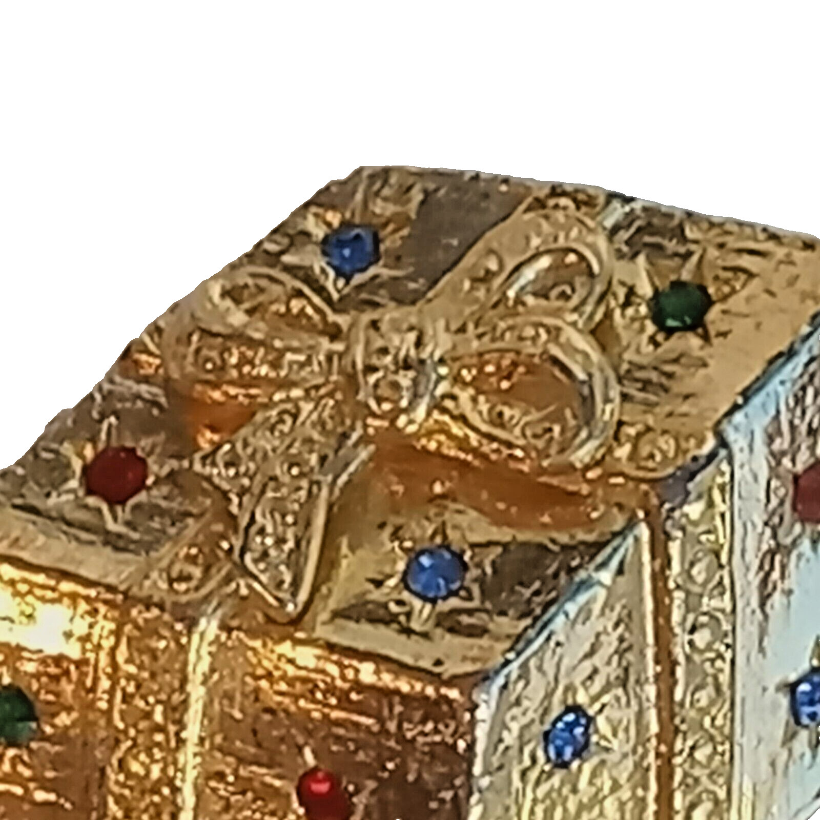 Rhinestone Gift Pin Holiday Christmas Birthday Present Box Stars Bow Brooch Pin