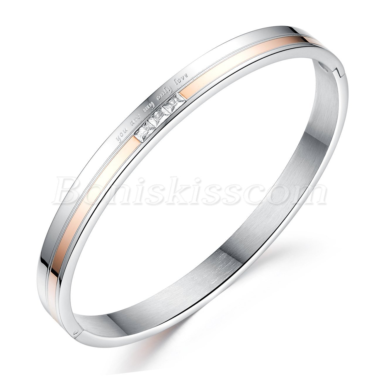 You are my only Love Stainless Steel Couples Romatic Cuff Bracelet Bangle Gift